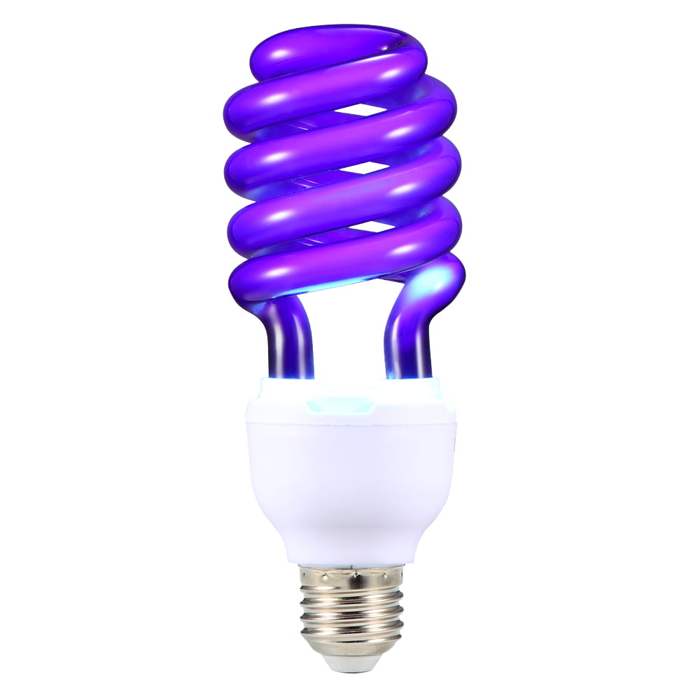 220V E27 UV Bulb Fluorescent Spiral Bulb Saving Black Light Lamps - Walmart.com
