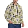thumbnail image 2 of Naloa Skull Snake Men's Casual Hooded Collar Drawstring Hoodies Pullover Sweatshirts Casual Long Sleeve Shirts-X-Large, 2 of 7