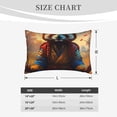 thumbnail image 4 of Picia Prairie Meditating Raccoon Pattern Plush Pillow Case – Soft and Cozy Cushion Cover, Hypoallergenic Throw Pillow Case for Home Decor-16"x24", 4 of 6