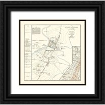 Colonna 20x20 Black Ornate Wood Framed with Double Matting Museum Art Print Titled - New Market Virginia - Colonna 1864