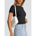 thumbnail image 3 of Freejoy Womens Basic T Shirts Summer Short Sleeve Slim Fit Tee Cute Gym Workout Clothes, 3 of 6