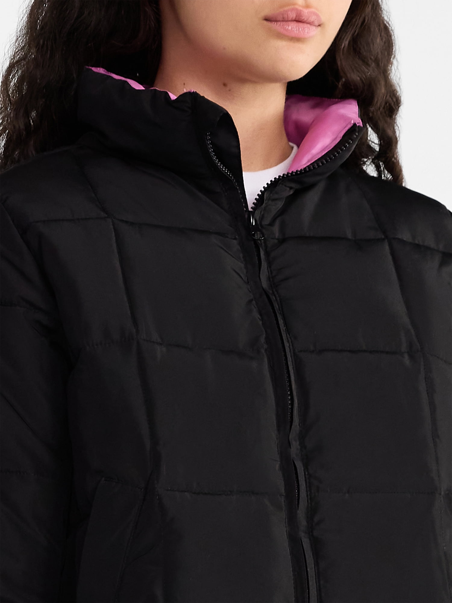 No Boundaries Packable Puffer Jacket, Women's and Women's Plus Sizes XS-4X