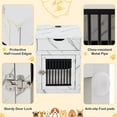 thumbnail image 4 of Pefilos 27" 2-In-1 Dog House with Drawer and Wired Wireless Charging, Indoor Dog Crates, Wooden Pet Dog Cages, White, 4 of 7