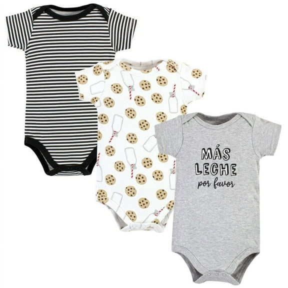 Hudson Baby Cotton Bodysuits, Leche Por Favor, Newborn