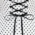 thumbnail image 6 of Brglopf Women's 50s 60s Vintage Dress Halter Polka Dot Cocktail Corset Dress Prom Tea Party Wedding A Line Swing Dress for Women White L, 6 of 9