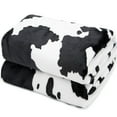 thumbnail image 6 of Cow Print Blanket Warm Plush Cute Cow Throw Blanket Soft Fleece Flannel Lightweight Black Cow Blankets Living Rooms Sofa Bedroom Decor Cow Gifts Blanket All Seasons 60" x 80", 6 of 7