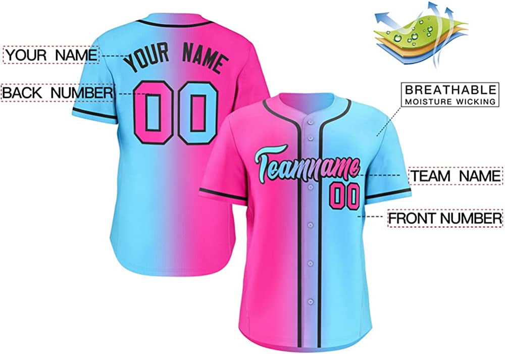 Custom Baseball Jersey Personalized Men Jerseys Button Down Customized  Sport Shirt Printed Name Number Gifts for Youth Women