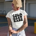 thumbnail image 2 of Cold Brew Babe, Coffee Lover or Enthusiast Themed, Groovy Retro Wavy Text Merch Gift, Baby Blue T-Shirt, 2XL, 2 of 5