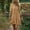 Khaki, variant on Afuyipoi Womens Cotton Linen Short Sleeve Lapel V-Neck Button Up Mini Dress, Loose Casual Solid Color Shift Dress, Soft Breathable Summer Beach Dress For Women Khaki Size L