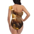 thumbnail image 5 of Goofa Pastoral Sunflower Corgi Pattern Women's One Piece Swimsuits Tummy Control Bathing Suits Asymmetric One Shoulder Swimwear-Small, 5 of 6