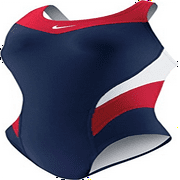 Nike Swim Girls' Victory Color Block Power Back One Piece Red Navy 24 / Navy/Red
