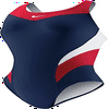 Nike Swim Girls' Victory Color Block Power Back One Piece Red Navy 24 / Navy/Red