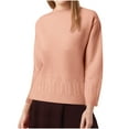 thumbnail image 2 of Maqroz Sweaters for Women Crew Neck Long Sleeve Sweater Knit Cozy Soft Pullover Basic Solid Color Pullovers Fall Winter Stylish Causal Warm Top, 2 of 7