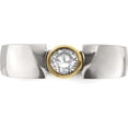 thumbnail image 3 of Chisel Stainless Steel Polished Yellow IP-plated with CZ Tapered Ring - Ring Size 10.0, 3 of 6
