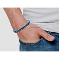 thumbnail image 5 of Blue Peacock Hematite Bracelet - 8mm Beaded Stretch Bracelet and Healing Stones, 5 of 6