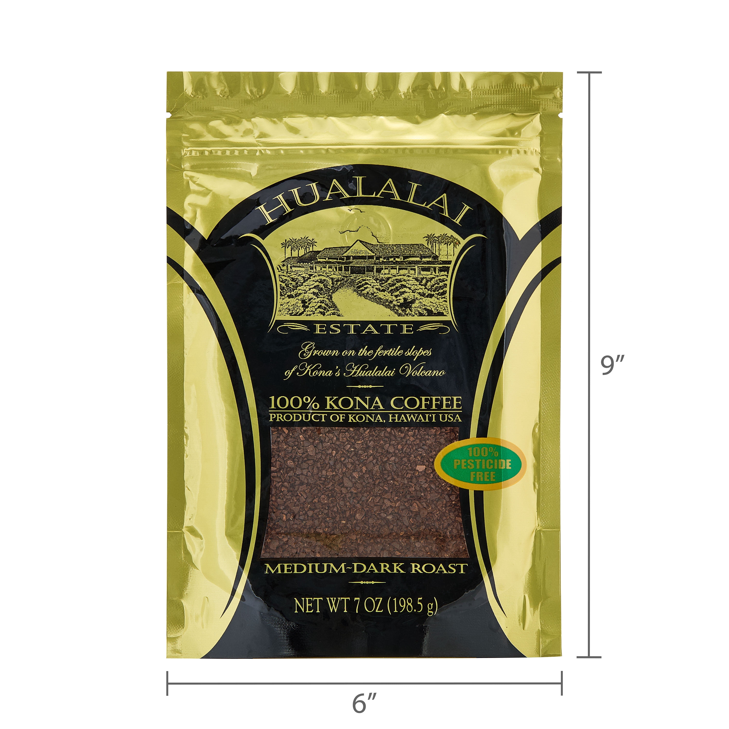 Hualalai Estate Coffee 100% Kona Coffee 7 oz Ground or Whole Bean