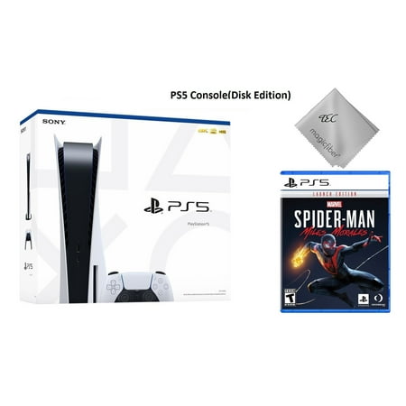 TEC Sony PlayStation_PS5 Gaming Console(Disc Version) with Spiderman Miles Morales Game Bundle, PlayStation - 5