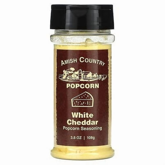 Amish Country Popcorn, Popcorn Seasoning, White Cheddar, 3.8 oz Pack of 2