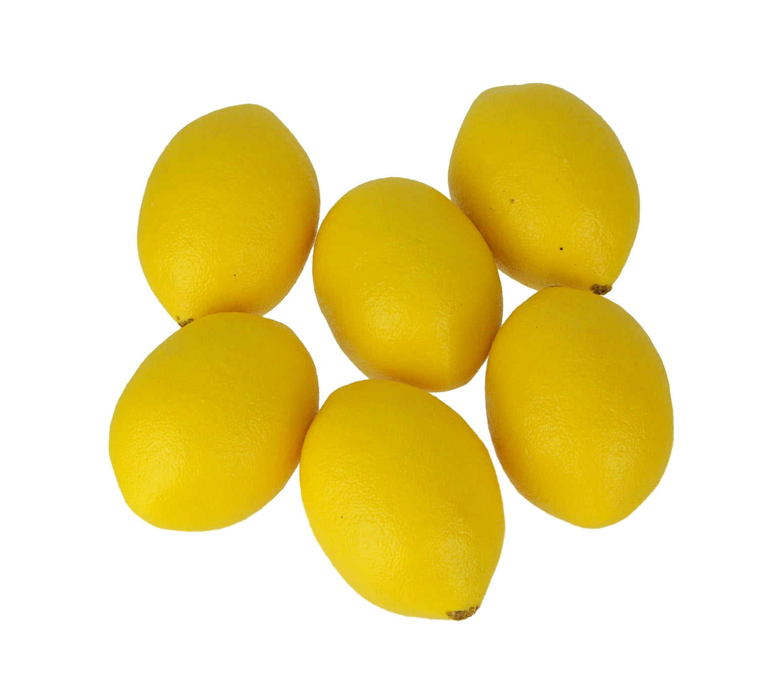 Fake Yellow Lemons Kitchen Decor 6 Piece Artificial Fruit 4 inch