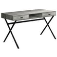 thumbnail image 5 of 29.25" Grey Reclaimed Wood Particle Board and Black Metal Computer Desk, 5 of 5