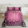 thumbnail image 2 of Feelyou Chic Bling Diamond Bedding Comforter Set, Princess Pink Sequin Print Twin Comforter Sets, Modern Fashion Reversible Bedding Set, Breathable Home Decor, 2-Piece, 2 of 8