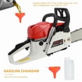 thumbnail image 4 of YNCE 58CC 20 Inch 2-Cycle Gas Powered Chainsaw, 13000r/min 3.2 HP Chainsaw Gas Powered, Low Kickback, Anti-Vibration, Protective Design for Tree Wood Cutting(Red), 4 of 8