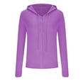 thumbnail image 5 of Womens Lightweight Sweater Cardigans Button Up Soft Knit Hooded Outerwear Casual Sweatshirt Knitwear (L, Purple), 5 of 6