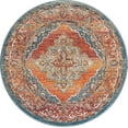 thumbnail image 3 of Unique Loom Isabella Collection Area Rug - Rossellini (5' 1" Round Rust Red/Beige), 3 of 8