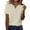 Beige, variant on Breezora Fashion Basic Button Front Tee Women's Casual Short Sleeve Crew Neck Tops L Size Beige