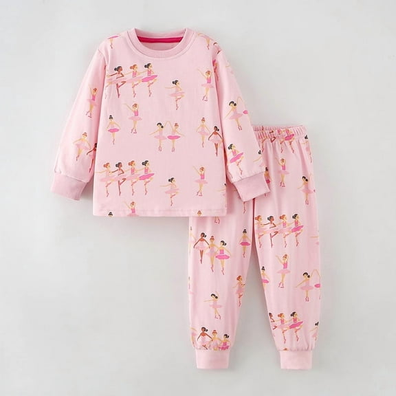 Little hand Toddler Baby Girls Clothes Long-sleeve Hoodie Sweatshirt Pants Print Outfits Set 2T-7T