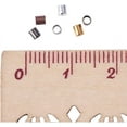 thumbnail image 3 of 1 box 6 colors Antique Bronze & Red Copper & Golden & Silver & Platinum & Black Brass Tube Crimp Beads Mixed color 2x2mm Hole: 1mm 1500pcs/box, 3 of 6