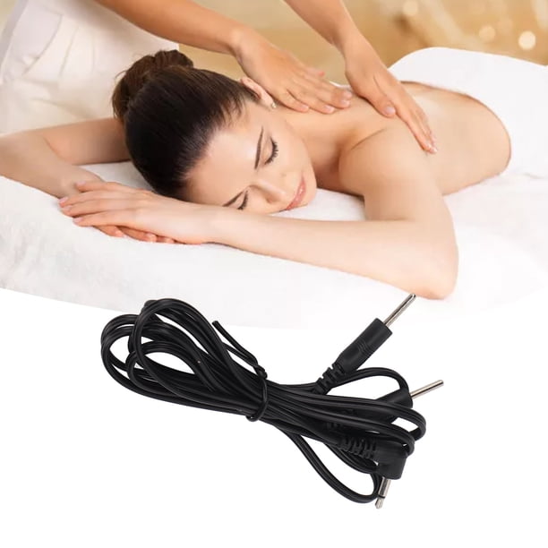 Cables De Electrodos, Versátil, 2,5 Mm, Negro, 1 Por 2, Cable Conductor De Electrodo Para Promover La Circulación Sanguínea Para Equipos De Atención Médica