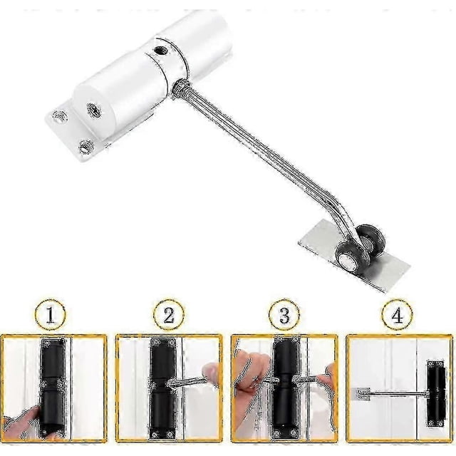 Heavy Duty Outdoor Automatic Door Closer with Stainless Steel Spring, Self-Closing Mechanism for Gates and Doors