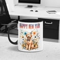 thumbnail image 2 of Happy New Year with Goldendoodle Fireworks Holiday Xmas Winter 2025 11oz Accent Two-tone Mug Doodle Dog Lover Gifts Idea Coffee Tea Cup - 00025, 2 of 5
