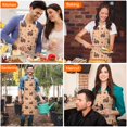 thumbnail image 4 of Happy Thanksgiving Day Apron-Garden Aprons for Women with Pockets-Cotton Linen Waterproof Kitchen Cooking Gardening Aprons Adjustable for Kitchen,Cooking,BBQ and Salon 33"x27", 4 of 7