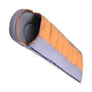 Light Sleeping Bag Ultralight Compact Cotton Liner Zipper Holes for Feet Envelope Indoor Compression for Children Adult Teena - Orange