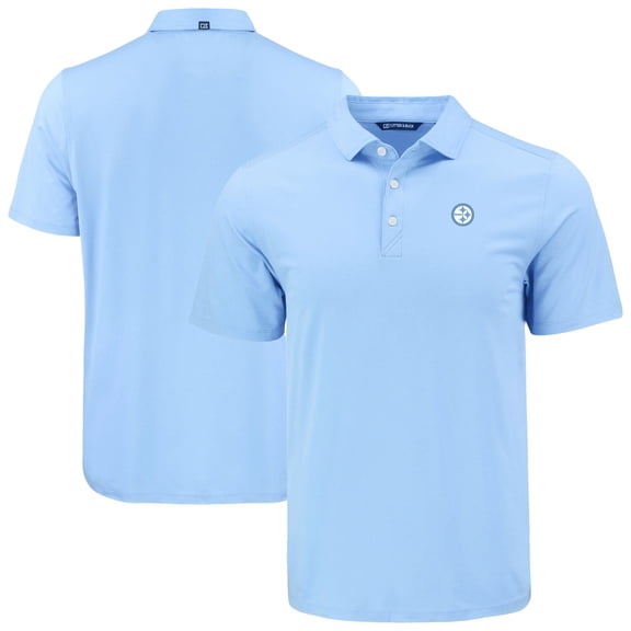 Men's Cutter & Buck Powder Blue Pittsburgh Steelers Coastline Epic Comfort Eco Recycled Polo