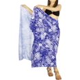 thumbnail image 2 of LA LEELA Beach Swimsuit Wrap Cover up Bikini Wraps Summer Sarong Swimwear Coverups for Women One Size Azure, Tropical, 2 of 5