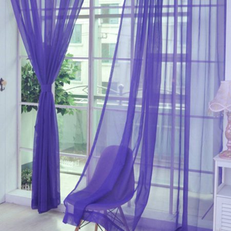 Solid Color Wedding Organdy House Decor Door Window Tulle Voile