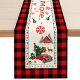thumbnail image 3 of Camino de mesa navideño, mantel decorativo para el hogar, mantel estampado, mantel de lino cifrado, camino de mesa aislado, 3 of 6