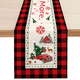 thumbnail image 3 of Camino de mesa navideño, mantel decorativo para el hogar, mantel estampado, mantel de lino cifrado, camino de mesa aislado, 3 of 6
