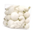 thumbnail image 4 of 28 adornos navideños de bolas, colgantes de decoración navideña, adornos flocados para fiestas de aniversario de Acción de , suministros para Blanco, 4 of 9