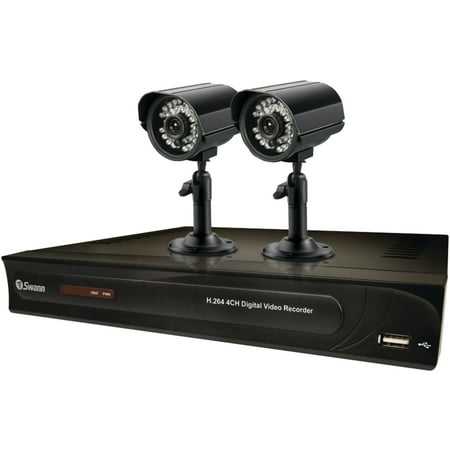 SWANN WMT-HOMDVR4 Do-it-Yourself Monitoring System with 2 Cameras for Home & Business