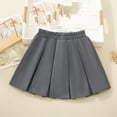 thumbnail image 4 of JURANMO Girls Pleated Mini Skirt Bow Knot Cute A Line Skorts Chool Uniform Cheer Skort Kids Cotton Skirts Built in Shorts Gray 3 Years, 4 of 8