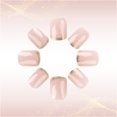 thumbnail image 5 of KUFptva 24 Pcs French Tip Press On Nails Short Square False Nails Reusable Acrylic Nails Glossy Full Covers Stick On Nails, 5 of 7