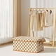 thumbnail image 1 of Caja de almacenamiento de ropa marrón blanca | Organizador de telas para armazón de acero | Contenedor impermeable de tela duradero con cubierta de tierra | Diseño plegable | Gran capacidad para, 1 of 6