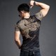 thumbnail image 4 of Camiseta de hombre para gimnasio con motociclista, ropa bordada, top gráfico, ropa de calle, camisetas para hombre con músculos, ajustadas, de secado rápido, lisas y suaves, 4 of 5