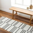 thumbnail image 5 of Hauteloom Akash Recycled Material Living Room, Bedroom Area Rug - Traditional, Transitional - Off White, Black White, Nickel - 2' x 3', 5 of 9