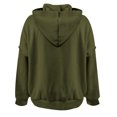 thumbnail image 5 of jjayotai Womens Sweatshirt, Hooded V Neck Button Hoodies Lightweight Tunic Pullover Tops 2024 Fall Winter Trendy Outfits, 5 of 9