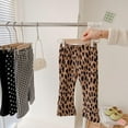 thumbnail image 2 of Girl's Casual Elastic High Waisted Flare Leg Pants Kids Long Pants 1-12 Years,Leopard, 2 of 5